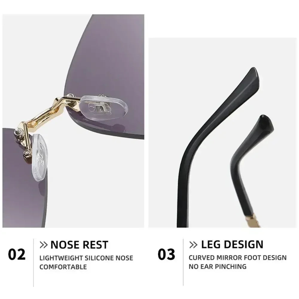 Butterfly sunglasses lens and frame detail