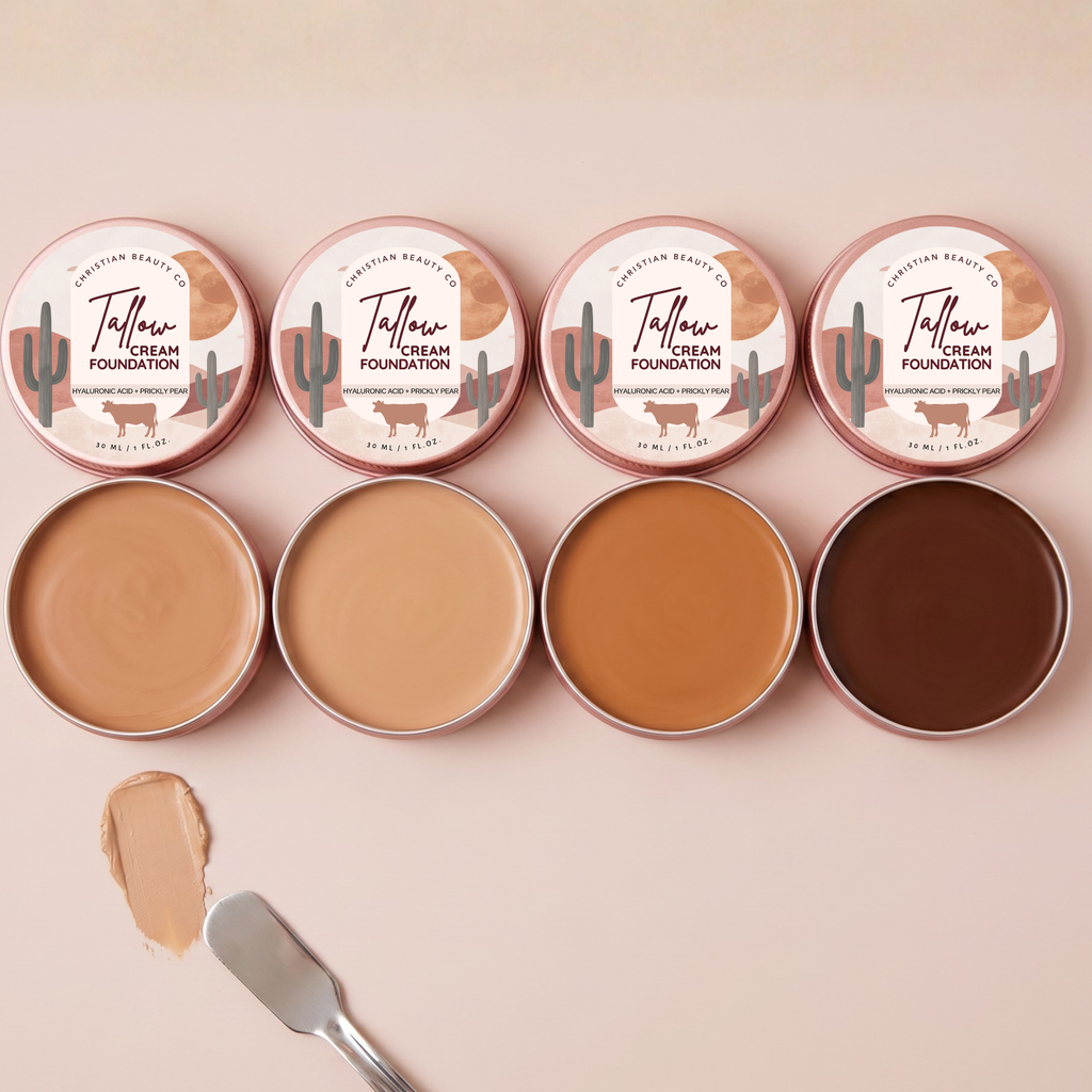 Tallow Cream Foundation product jar by Christian Beauty