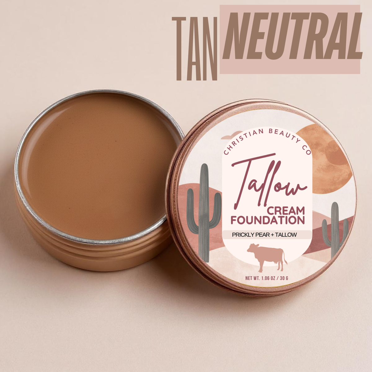 Tallow Cream Foundation shade Tan Neutral