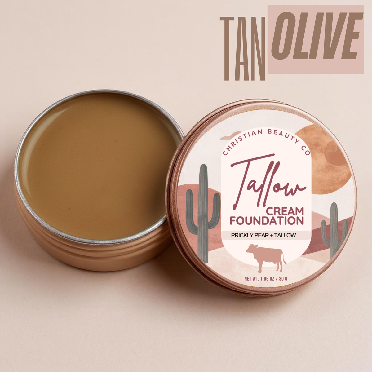 Tallow Cream Foundation shade Tan Olive