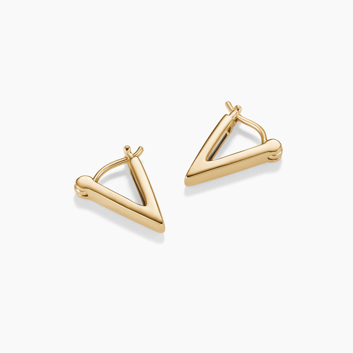 The A’s gold inverted-A huggie earrings