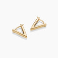 The A’s gold huggie earrings detail view
