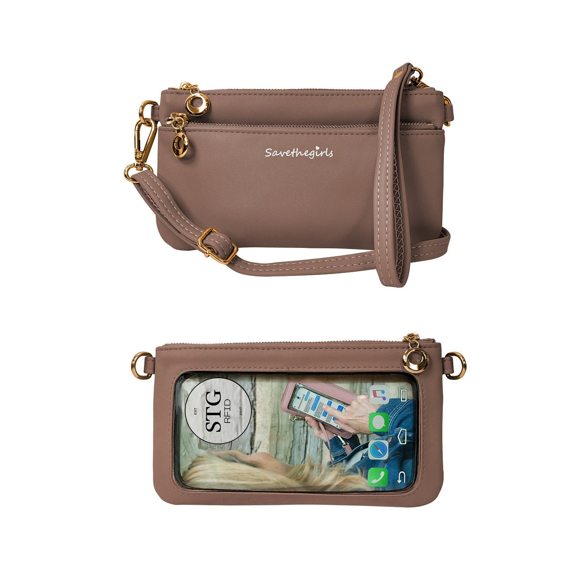 Bella RFID touch screen purse — product image 19 (Toasted Pecan)