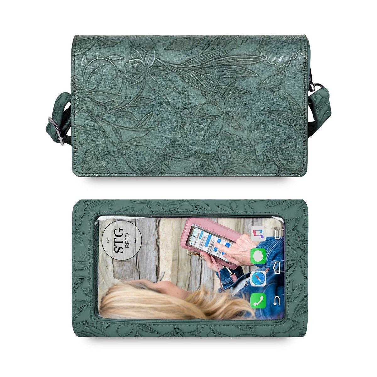 Vista Vail RFID floral purse — product image 10 (VV 1014ST)