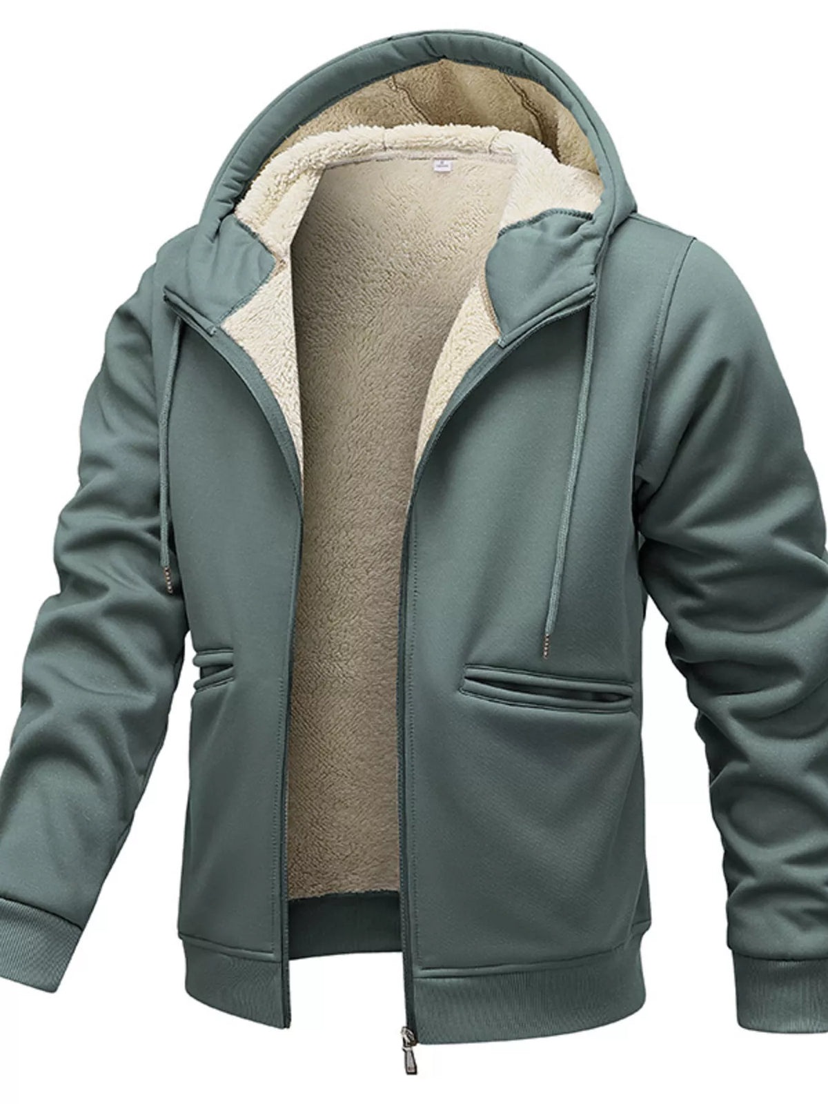 Men’s Fleece-Lined Zip-Up Hoodie product view 5