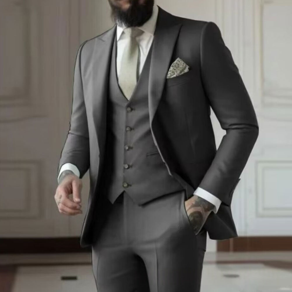 Men’s Three-Piece Tuxedo Suit Set product view 1