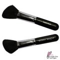 Mommy Makeup Angled Blush Brush with synthetic vegan bristles