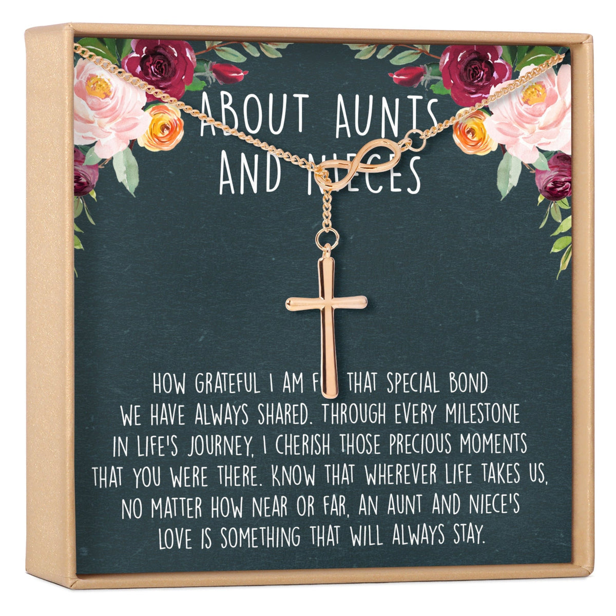 Aunt and niece sentimental necklace gift