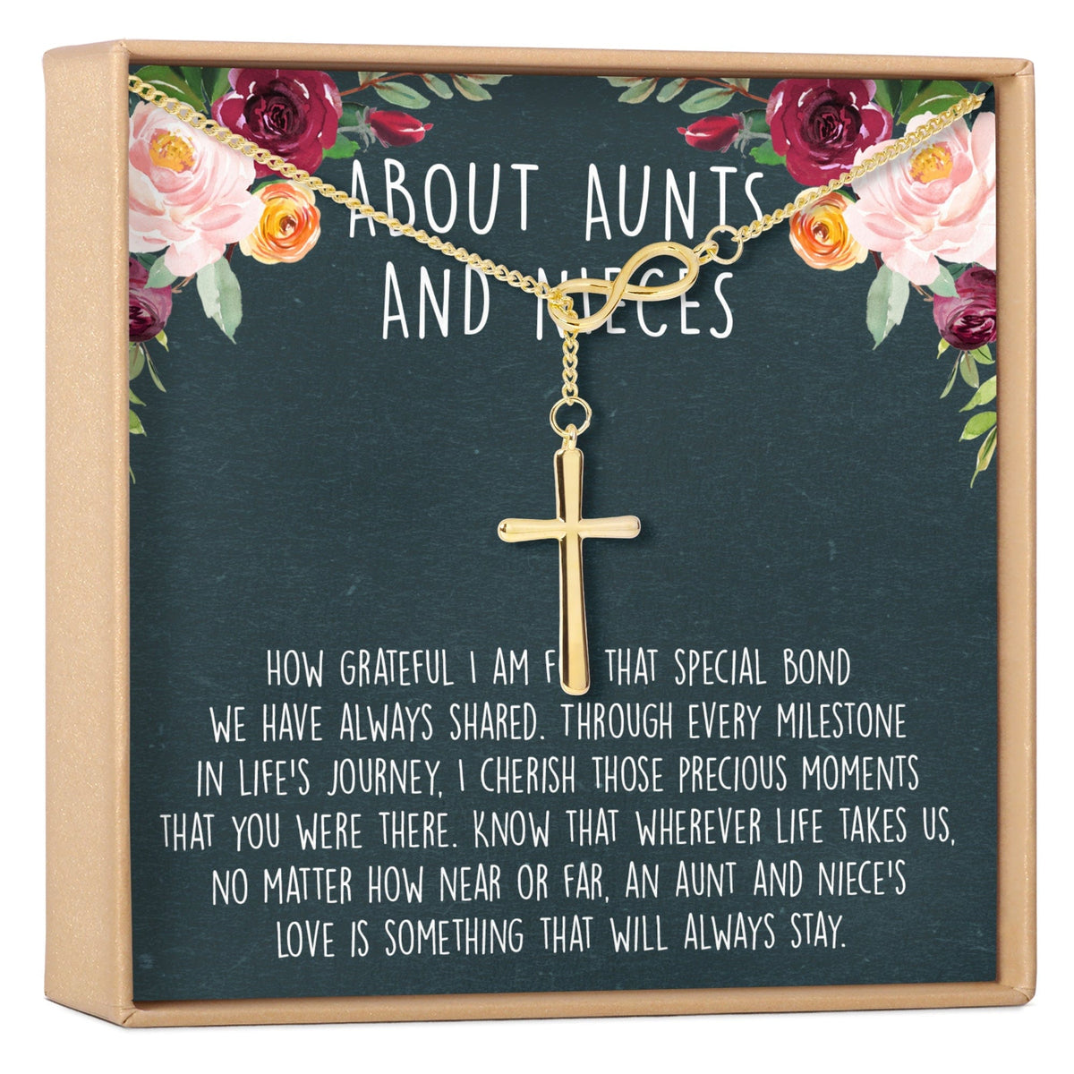 Aunt and niece sentimental necklace gift