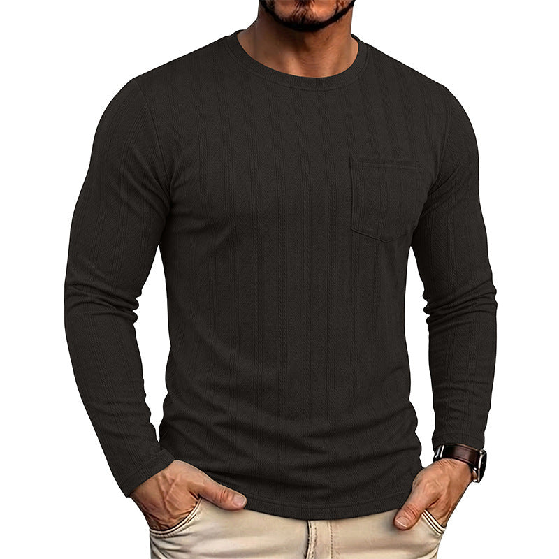 Men’s Long-Sleeve Crew-Neck Jacquard Knit Sweater – product view 6