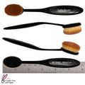 Black paddle blender makeup brush for concealer and primer application