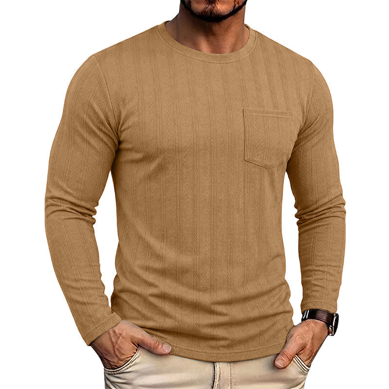 Men’s Long-Sleeve Crew-Neck Jacquard Knit Sweater – product view 4