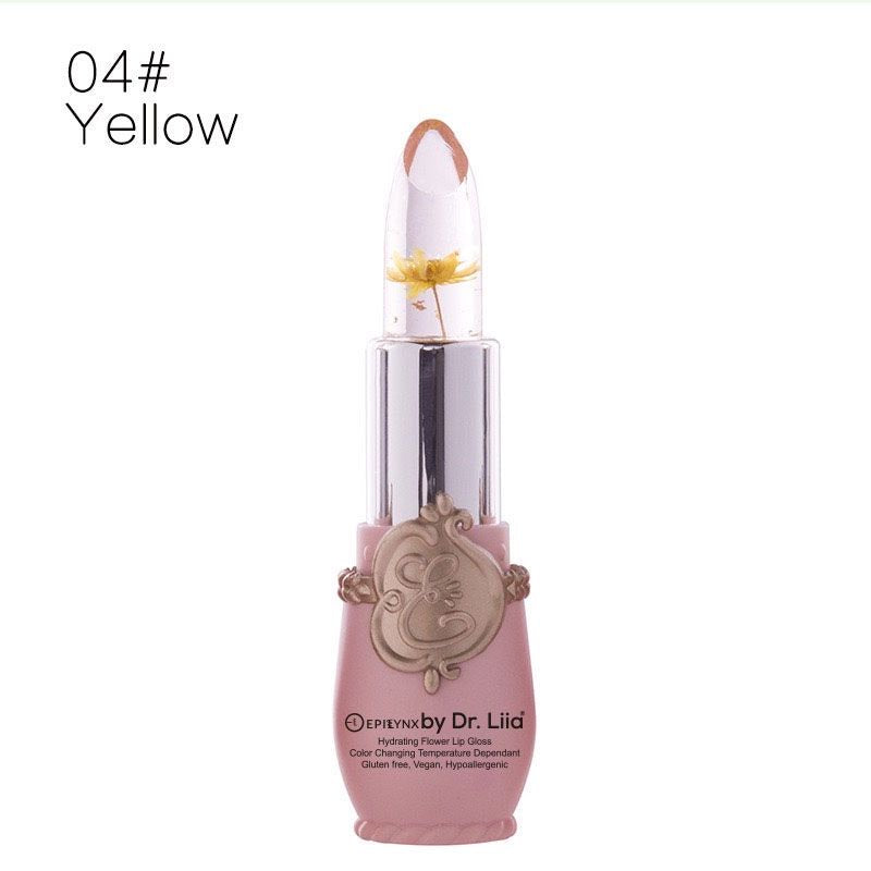 EpiLynx color-changing flower lip gloss detail