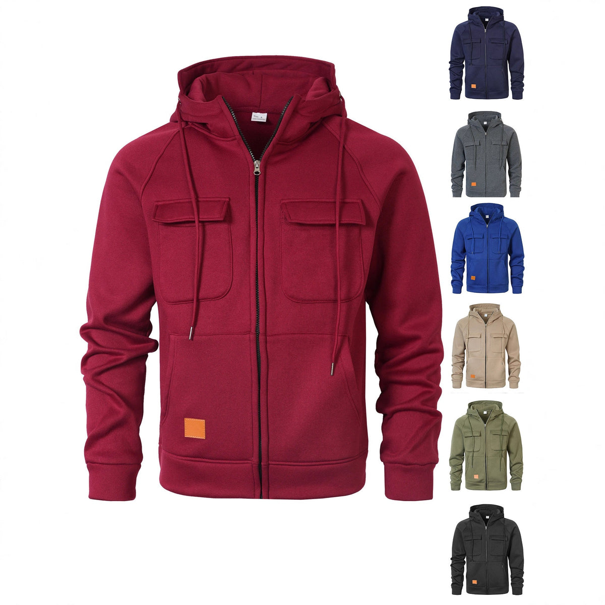 Men’s Multi-Pocket Hooded Sweatshirt product view 1