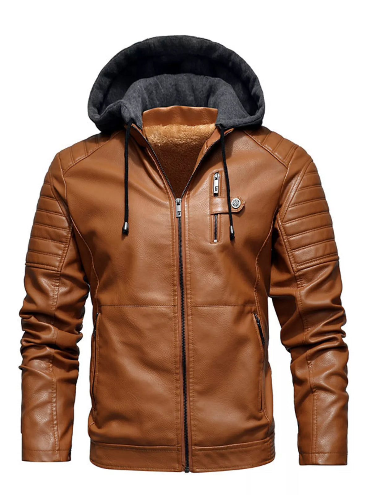 Men’s plus-size hooded zip-up winter jacket product image 4