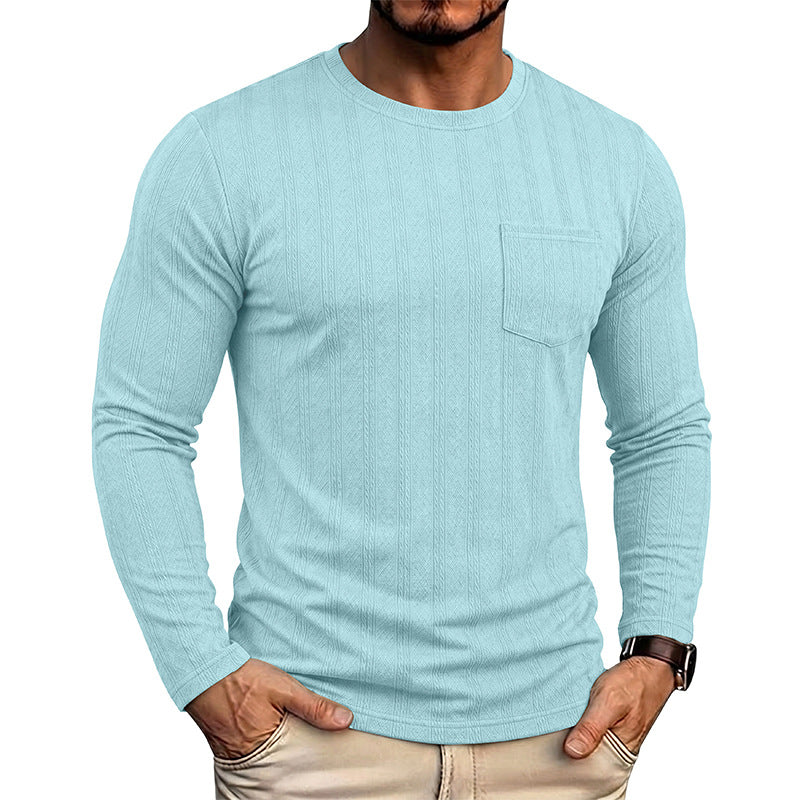 Men’s Long-Sleeve Crew-Neck Jacquard Knit Sweater – product view 2