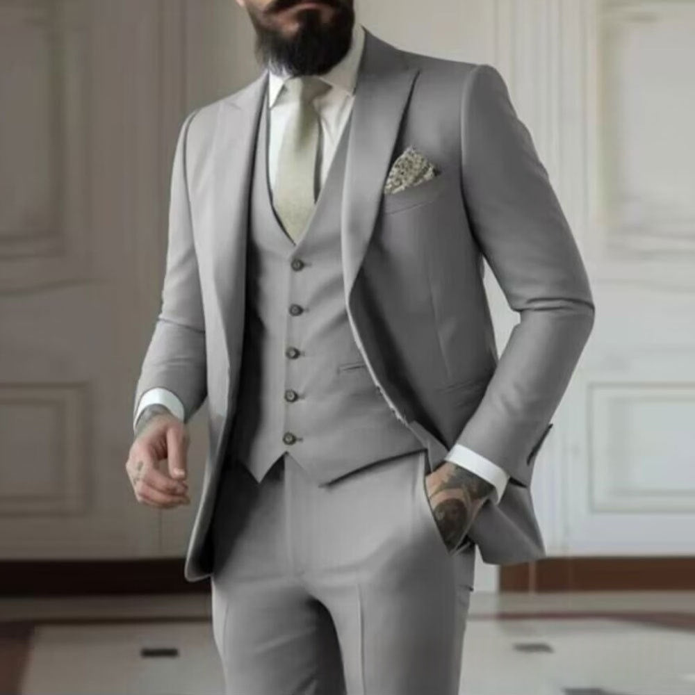 Men’s Three-Piece Tuxedo Suit Set product view 6