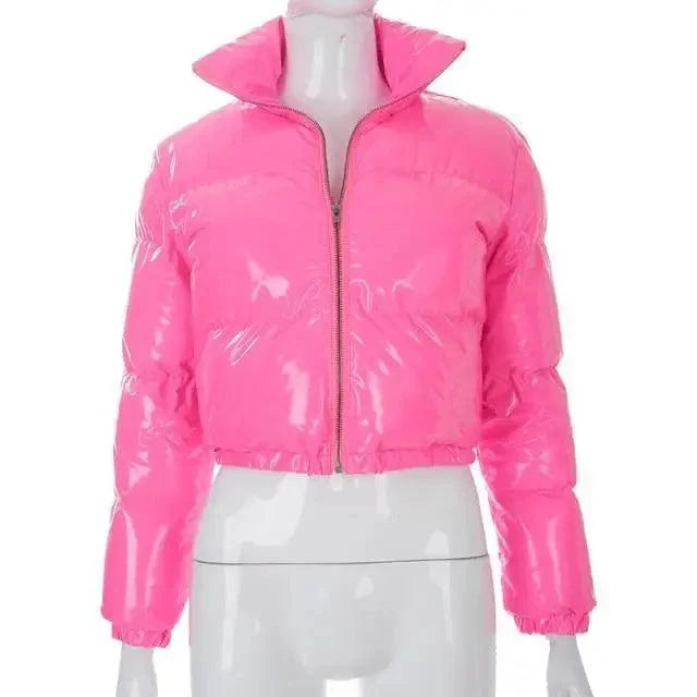 Women’s Shiny Puffer Jacket supplier product view 45