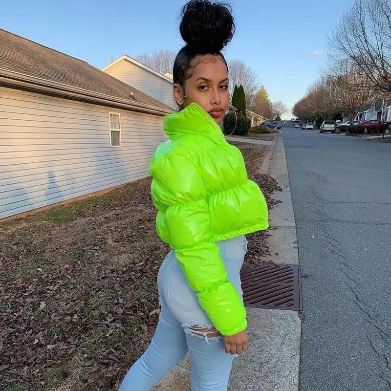 Women’s Shiny Puffer Jacket supplier product view 54