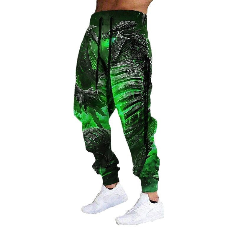 Men’s 3D Animal-Print Drawstring Pants product view 5