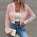 Lace Zip-Up Cropped Jacket - product view 5