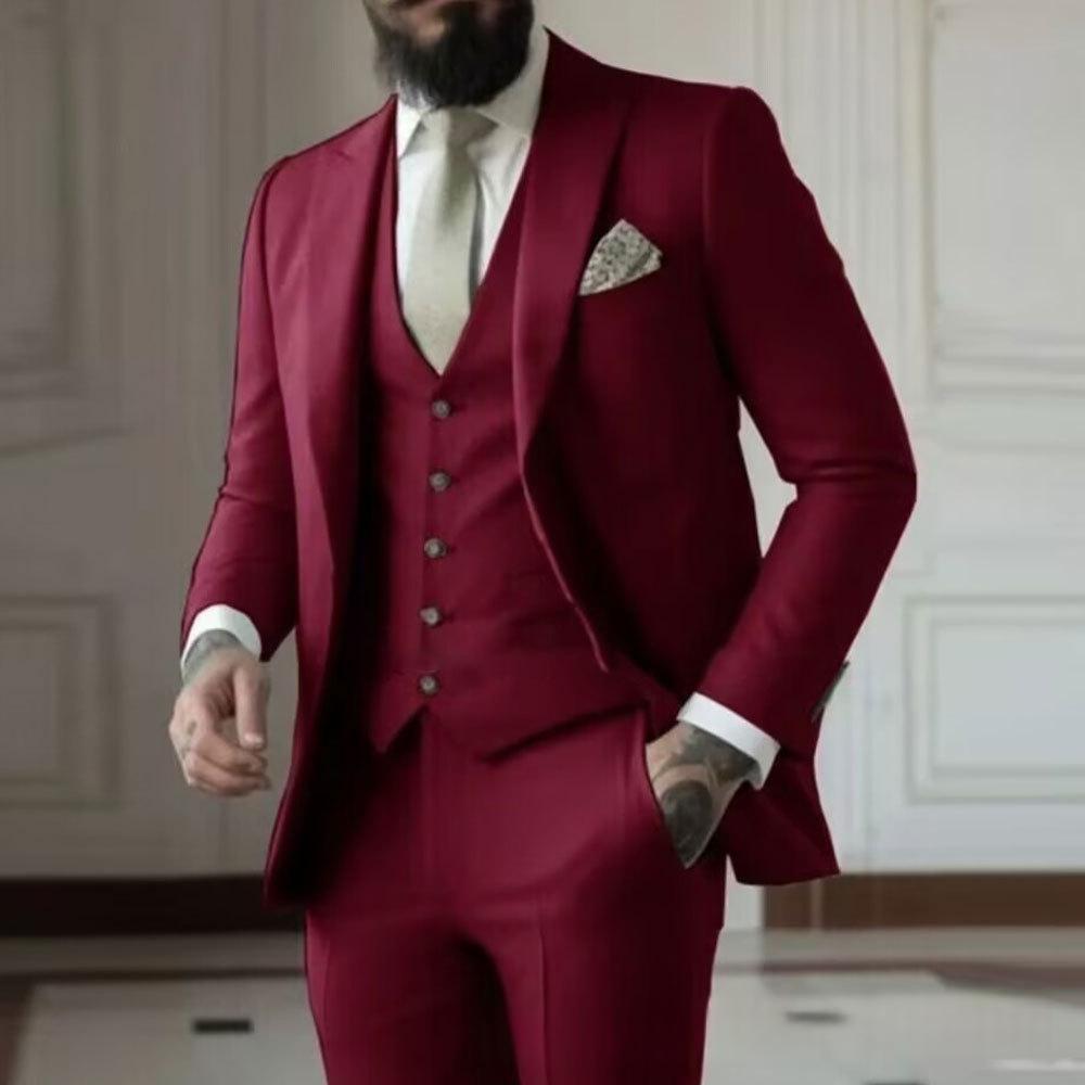 Men’s Three-Piece Tuxedo Suit Set product view 7
