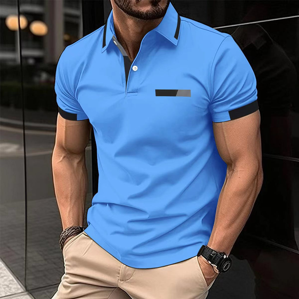 Men’s Striped Short-Sleeve Polo Shirt product view 3
