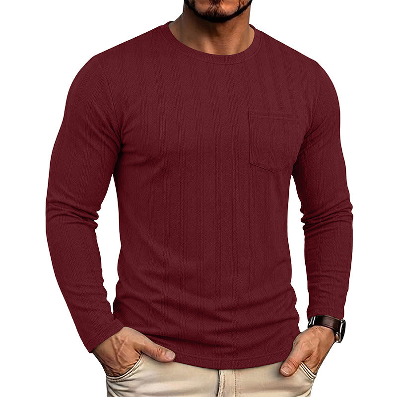Men’s Long-Sleeve Crew-Neck Jacquard Knit Sweater – product view 8