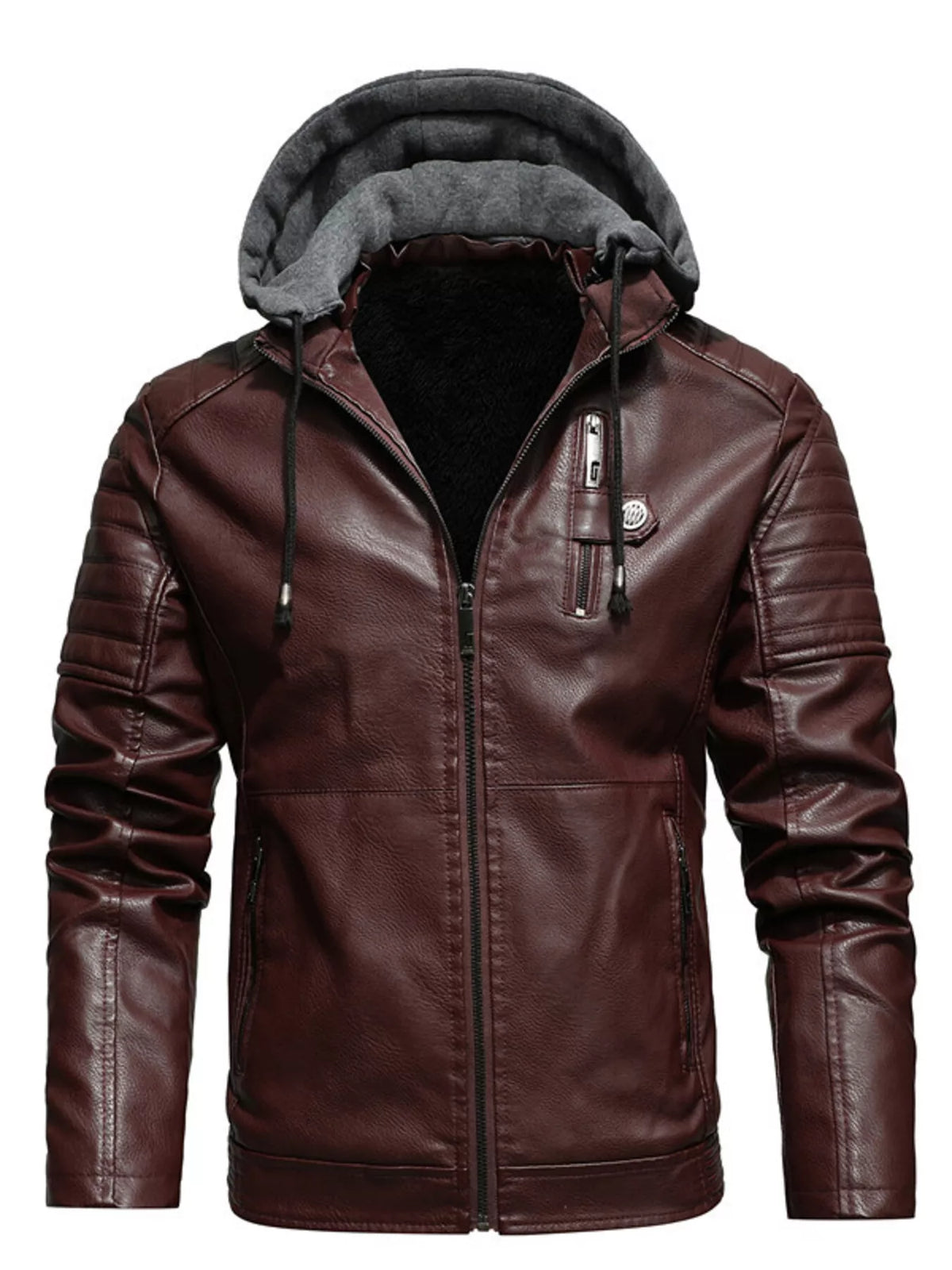 Men’s plus-size hooded zip-up winter jacket product image 5
