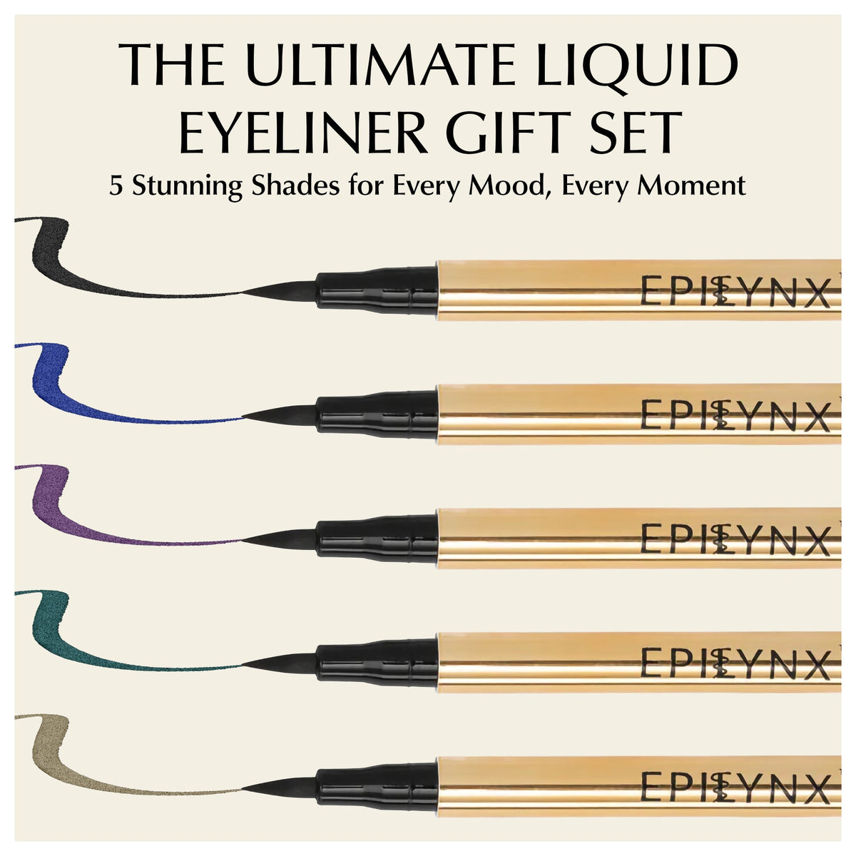 EpiLynx Precision Liquid Eyeliner classic five-piece gift set
