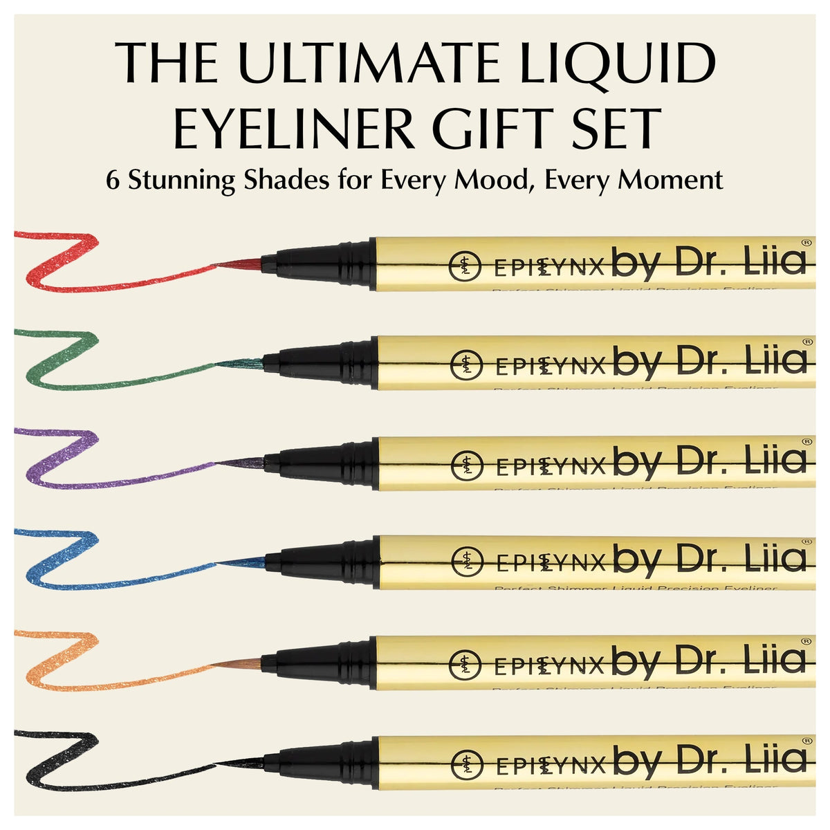 EpiLynx Precision Liquid Eyeliner shimmer gift set