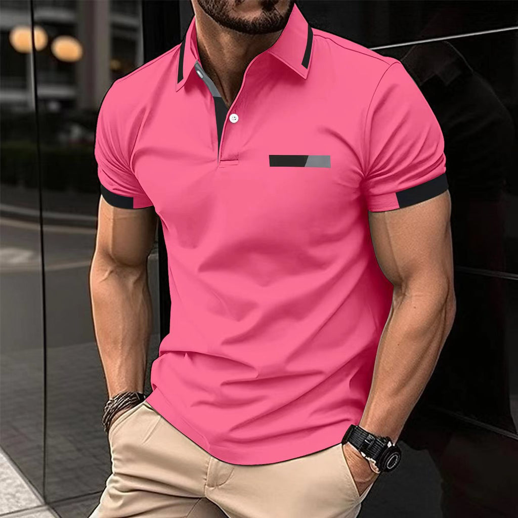 Men’s Striped Short-Sleeve Polo Shirt product view 4