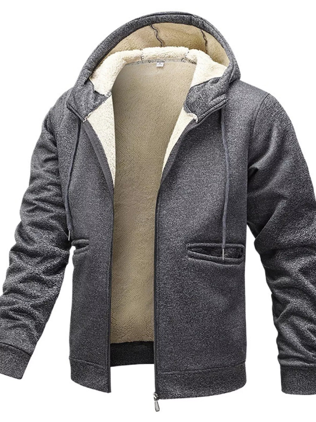 Men’s Fleece-Lined Zip-Up Hoodie product view 1