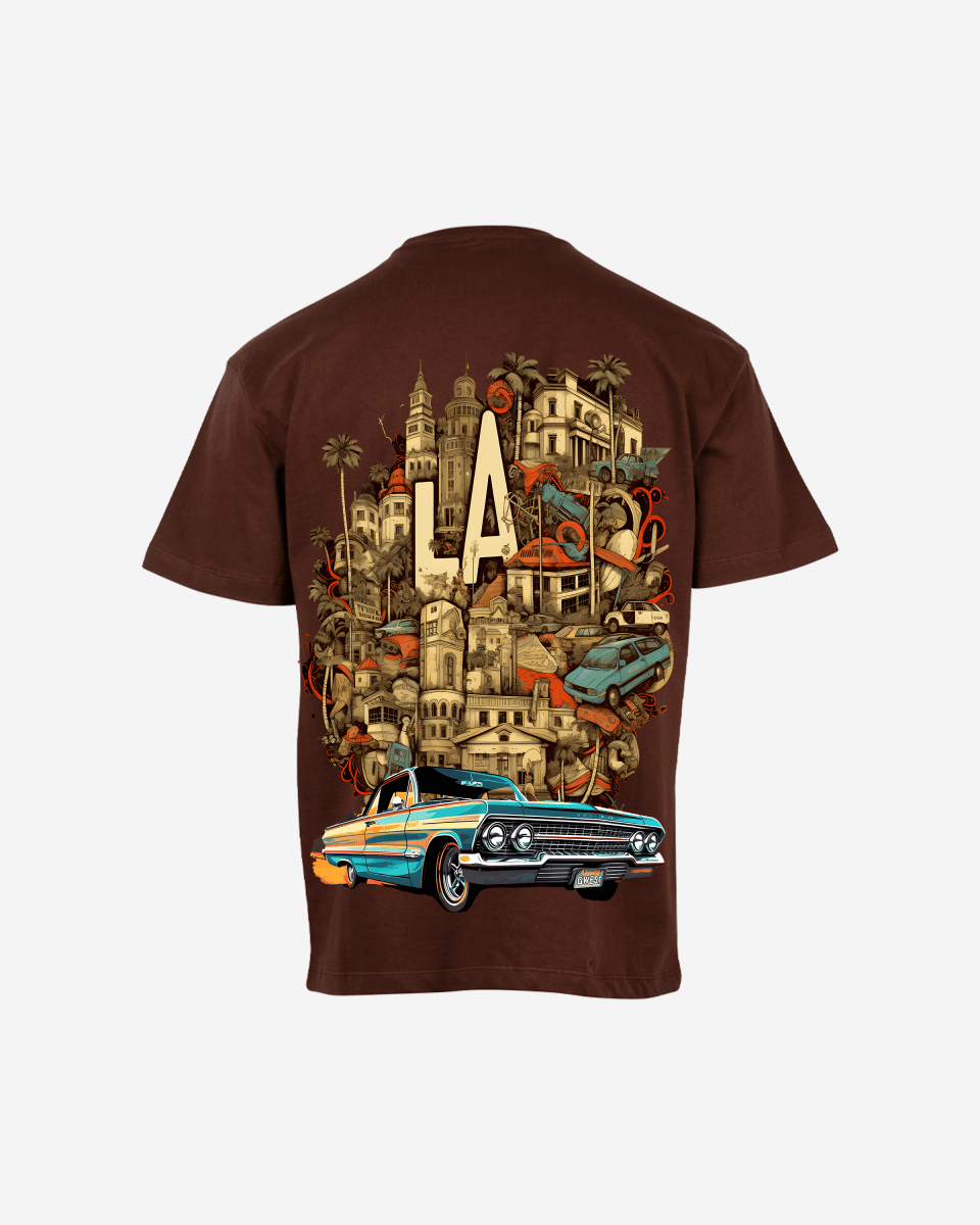 G West La Culture Oversized T-Shirt in Brown – product view 1