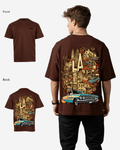 G West La Culture Oversized T-Shirt in Brown – product view 2