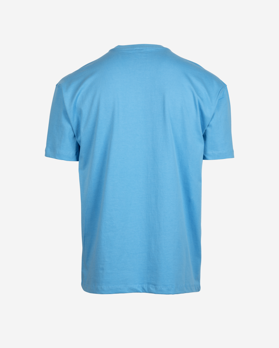 Light blue men's heavyweight premium oversized T-shirt – alternate product view