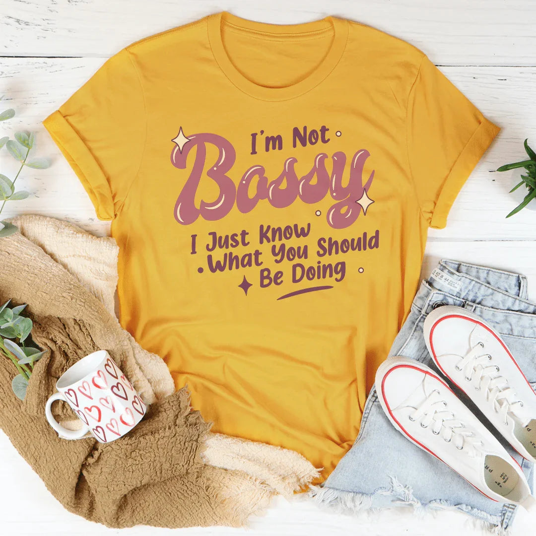 Mustard I’m Not Bossy graphic T-shirt