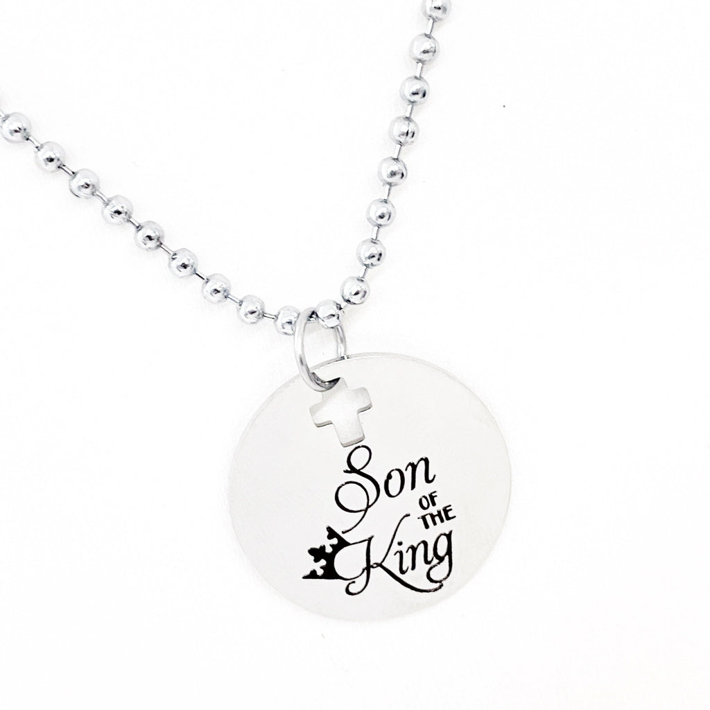 Son of the King stainless steel pendant necklace - product view 1