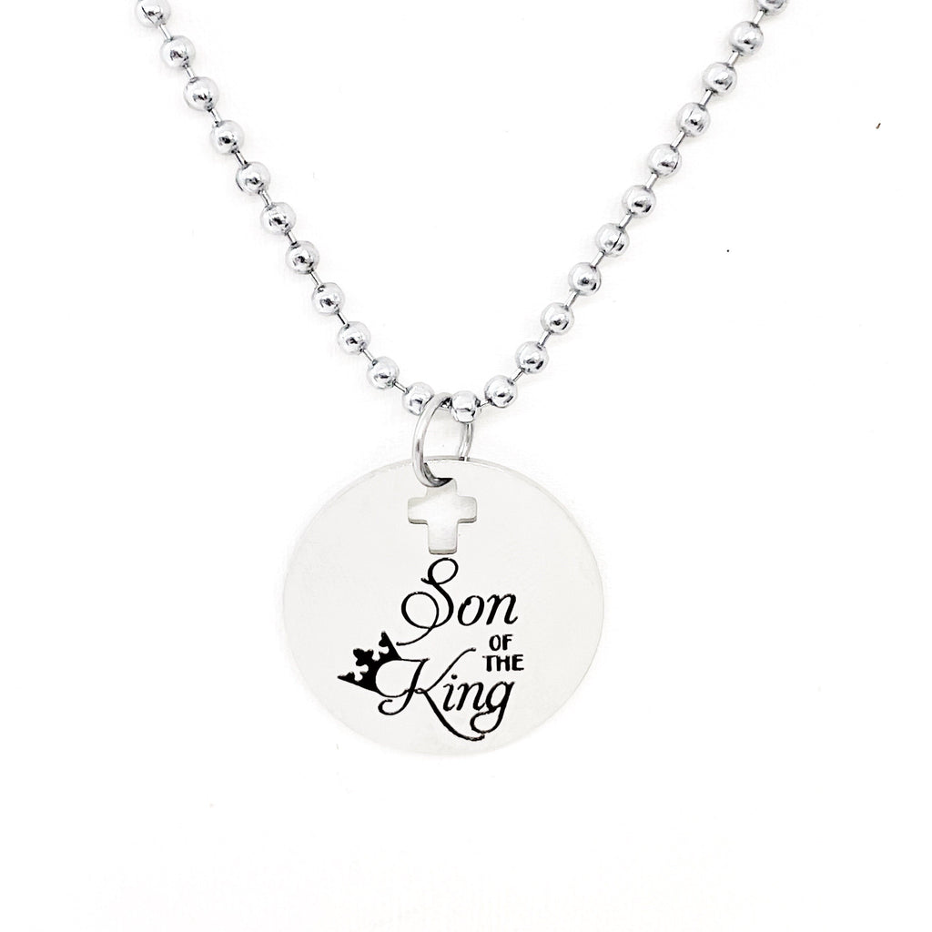 Son of the King stainless steel pendant necklace - product view 4