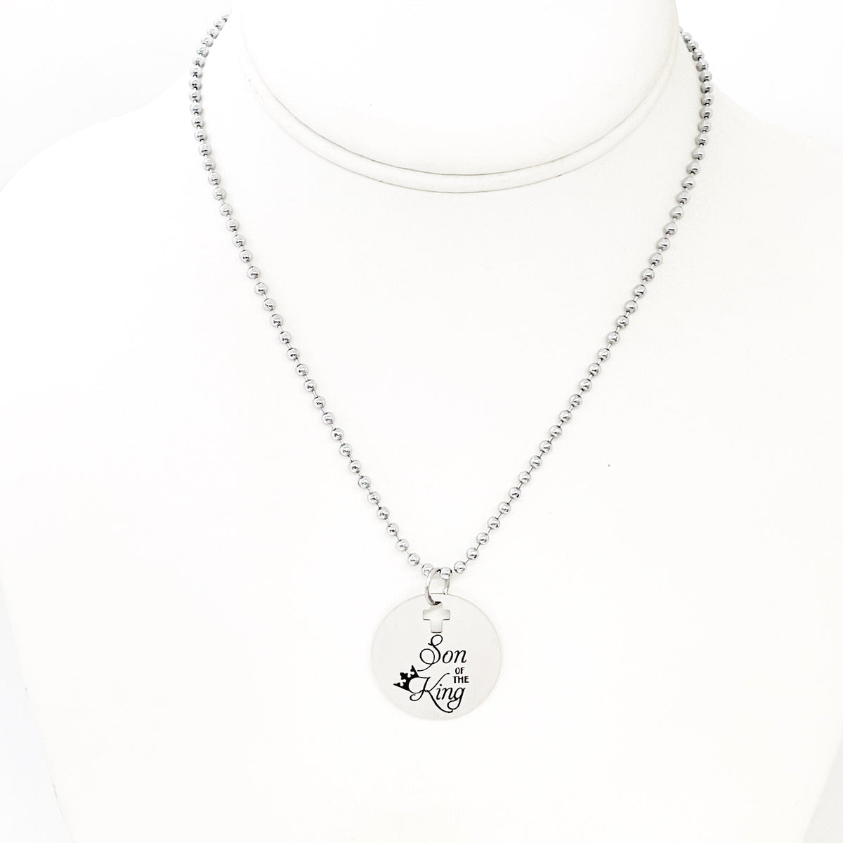 Son of the King stainless steel pendant necklace - product view 5