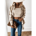 Stevvex Women's Oversized Plaid Shirt Jacket – product image 17