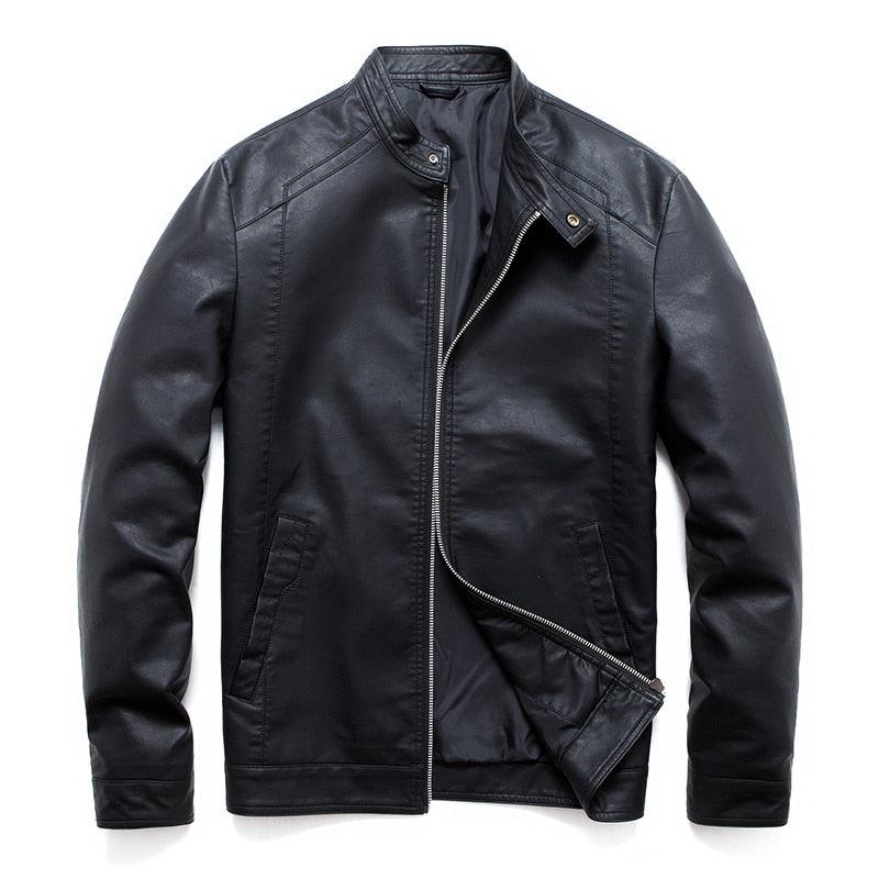 Men’s faux-leather moto jacket - product view 10