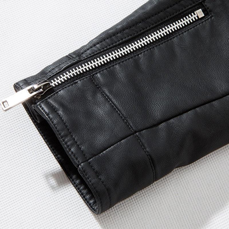 Men’s faux-leather moto jacket - product view 16