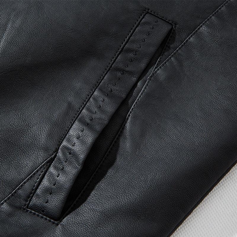 Men’s faux-leather moto jacket - product view 18