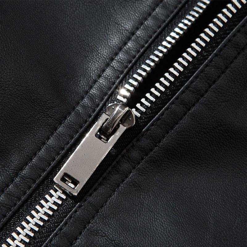 Men’s faux-leather moto jacket - product view 17