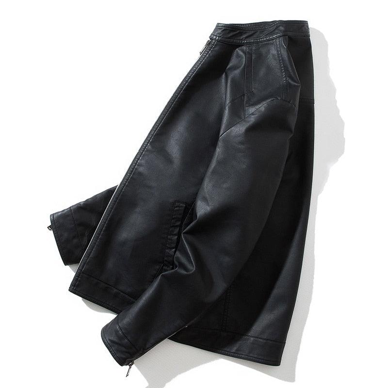 Men’s faux-leather moto jacket - product view 11