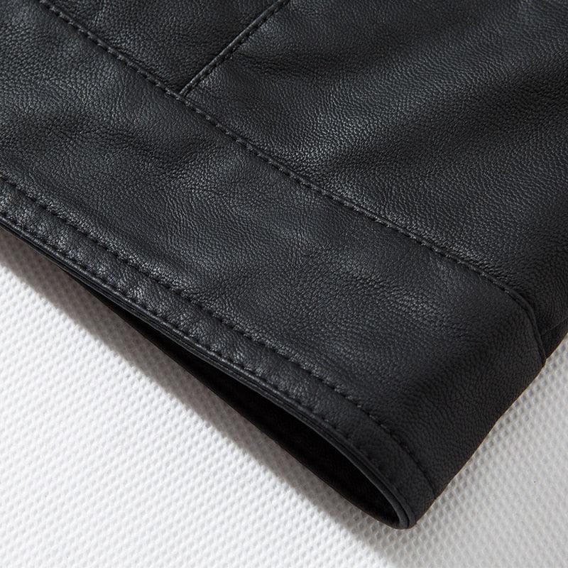Men’s faux-leather moto jacket - product view 19