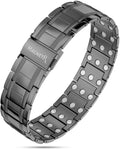 Men’s gunmetal titanium magnetic bracelet by MagnetRX