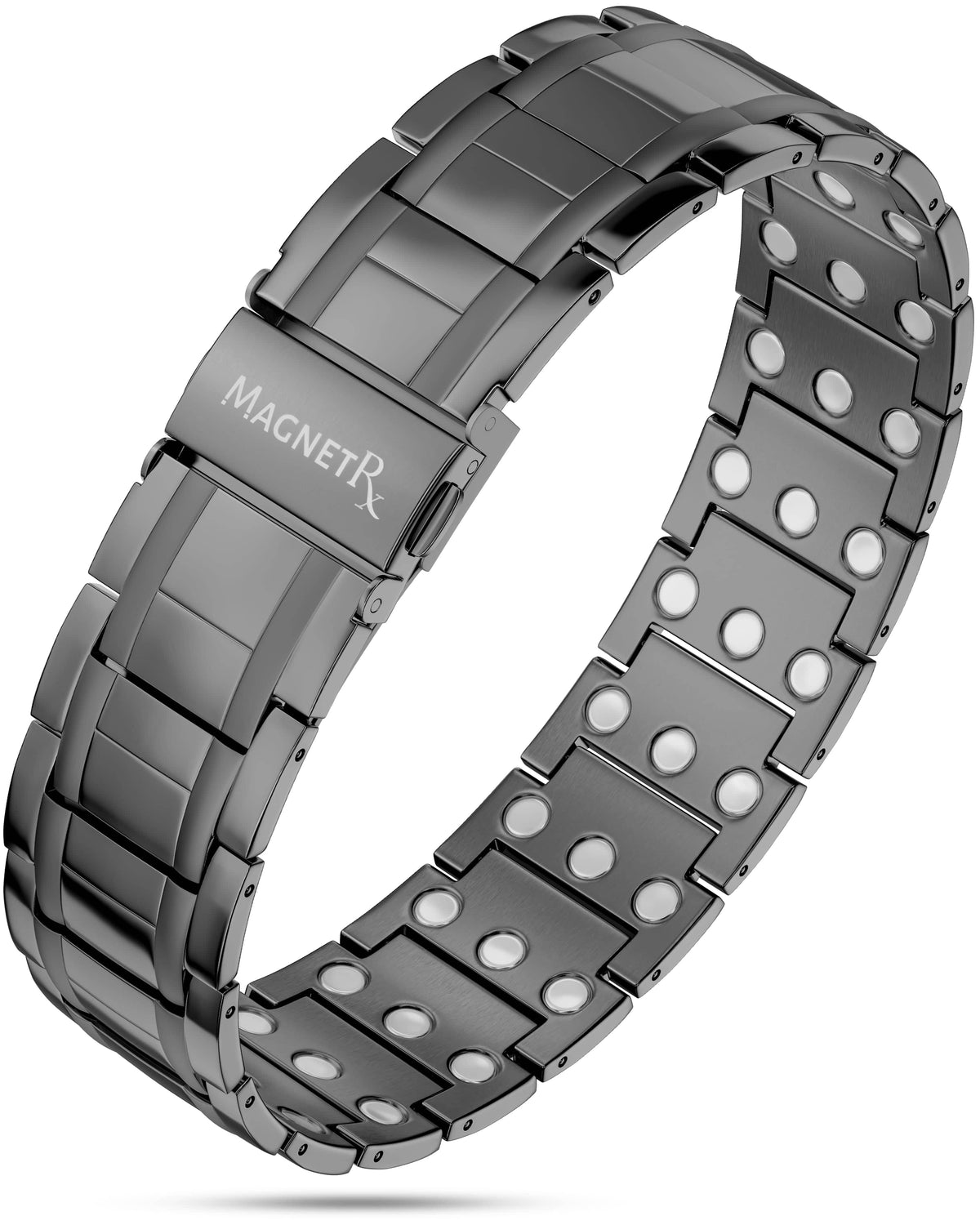Men’s gunmetal titanium magnetic bracelet by MagnetRX