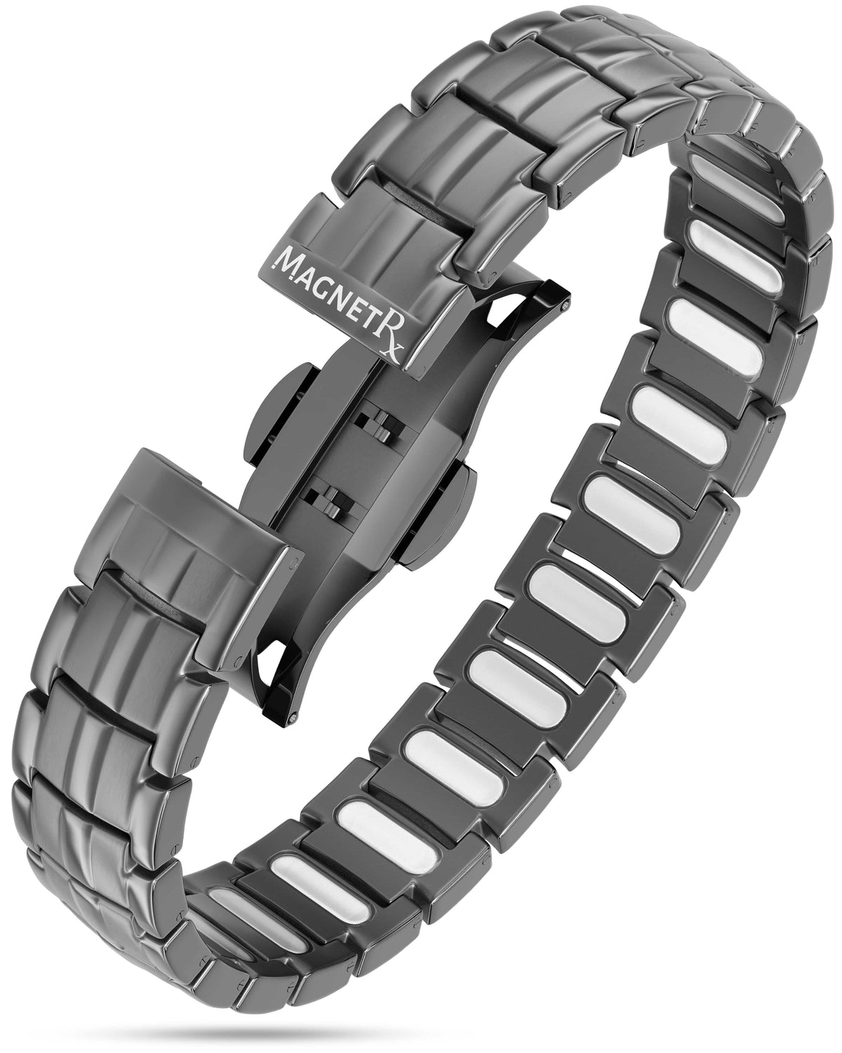 MagnetRX EllipseMAX gunmetal titanium magnetic bracelet supplier product image 1